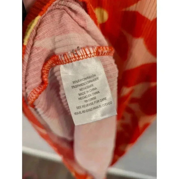 Madden NYC Floral Sun Dress XXL - Bright Red & Orange Daisy Print - Picture 7 of 11